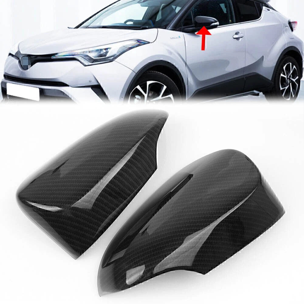 Carbon Fiber Side Rear View Mirror Cover Cap for Toyota CHR (2016–2018)