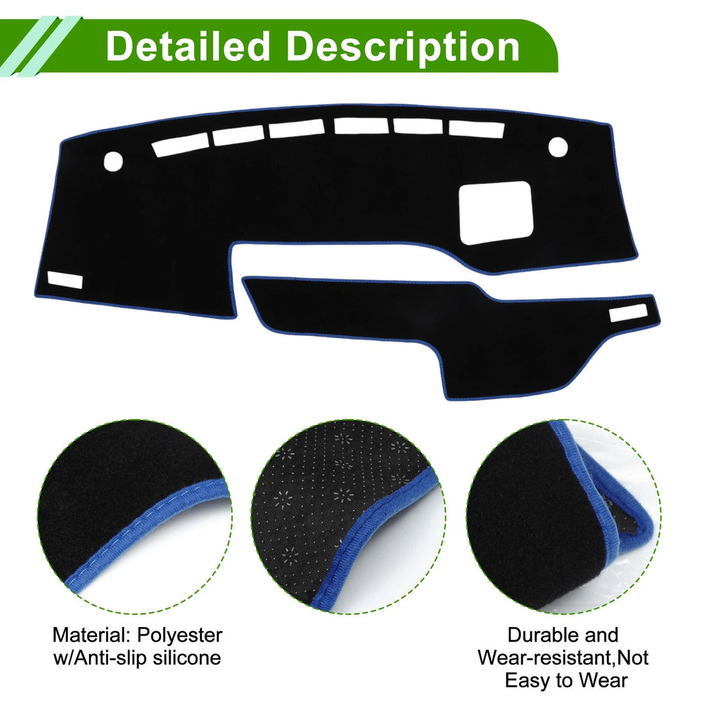 Dashboard Dash Cover Mat for Suzuki Solio (2021–2024) Black Blue Set