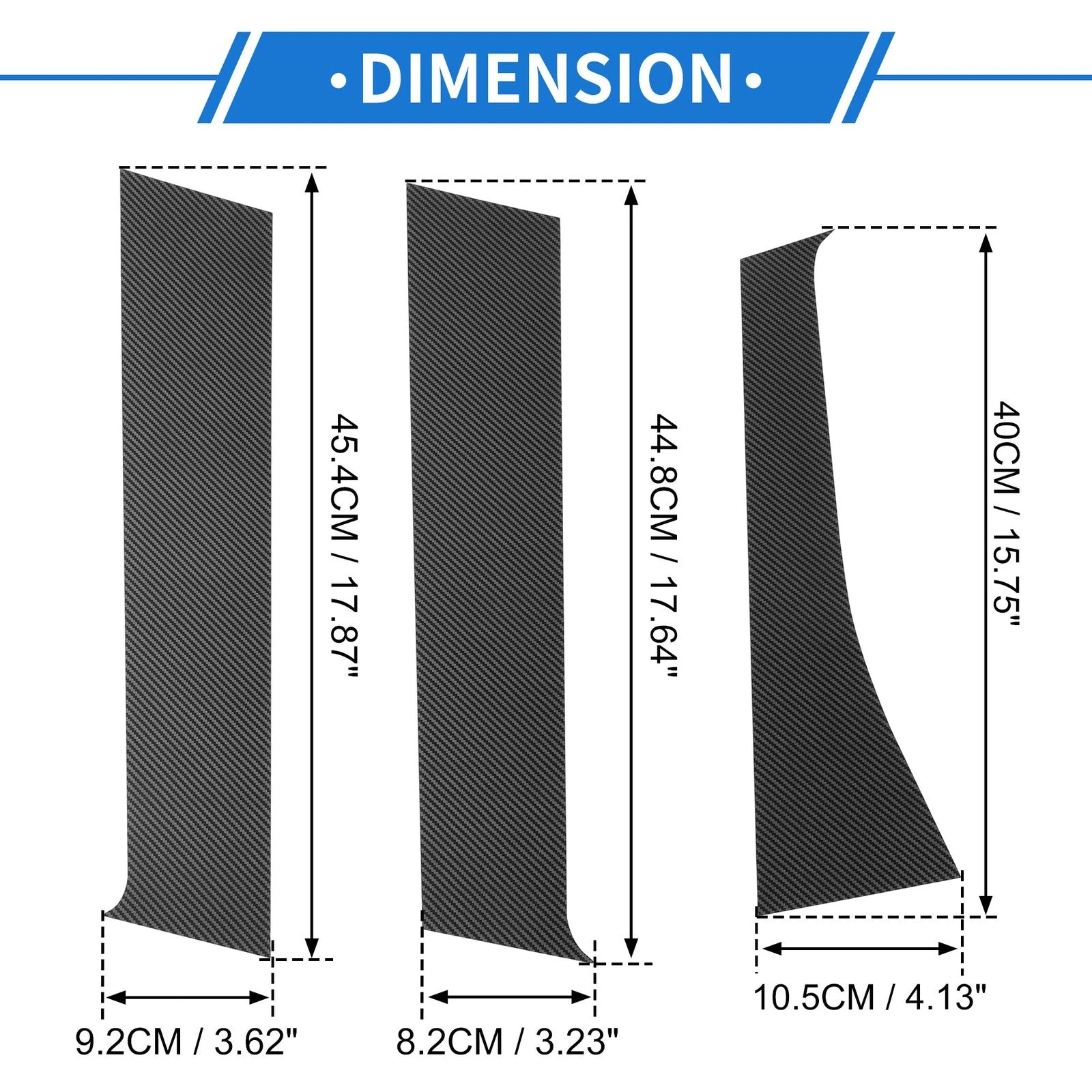 6Pcs Door Pillar Window Trim Replacement for Mitsubishi Outlander (2013–2023)