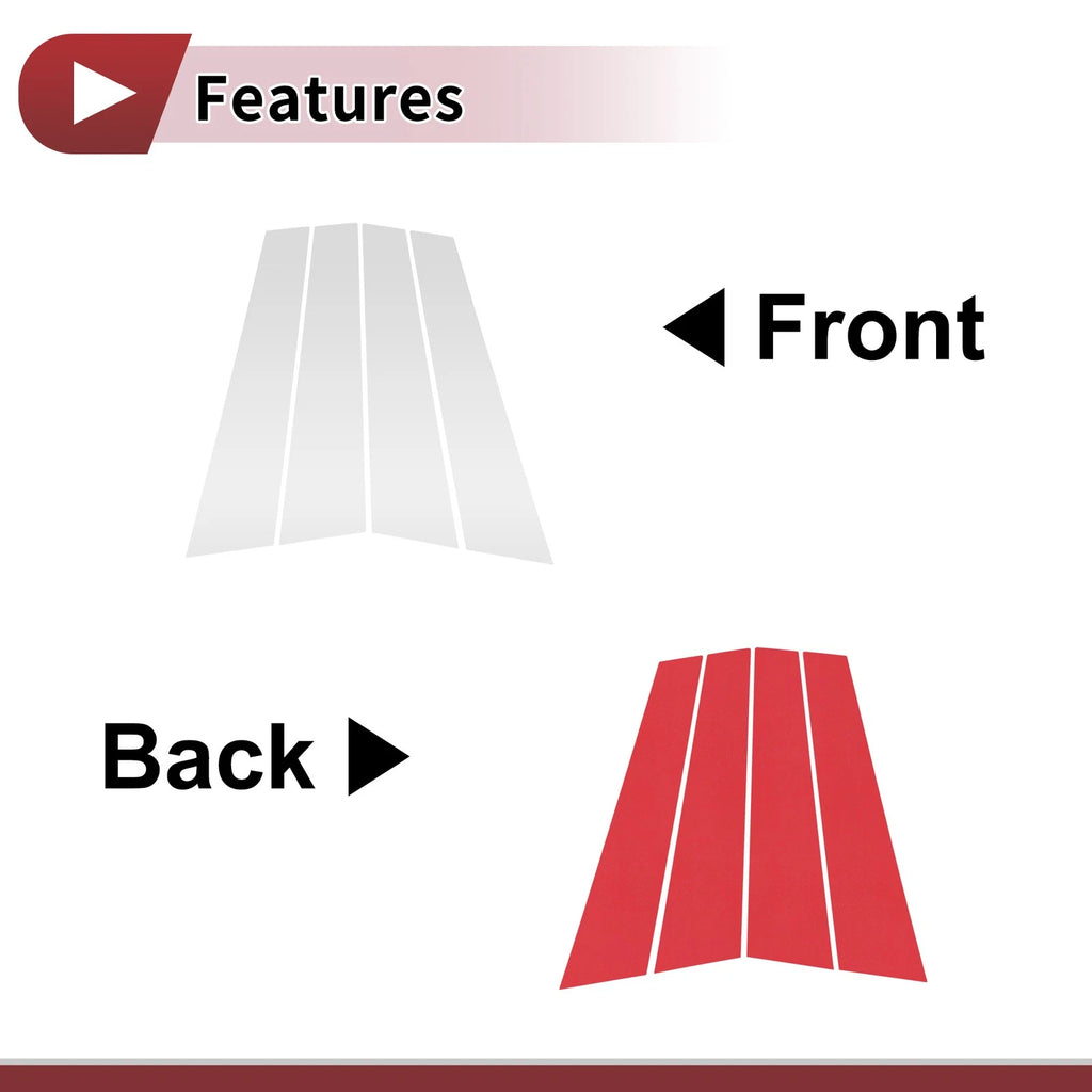 Front Left Right Door Pillar Window Trim for Volkswagen Golf 5 (2004–2009)