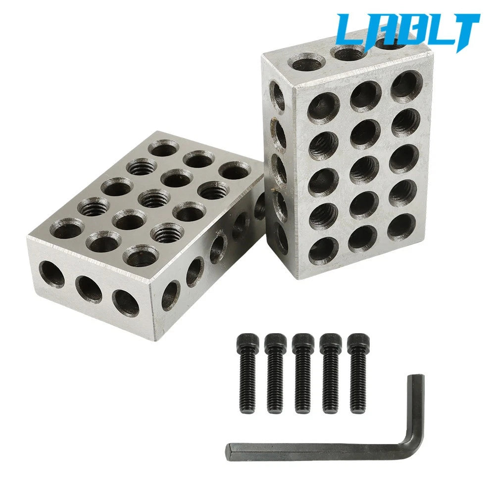 8 Piece 1-2-3 Precision 23 Hole Block Set with Screws & Hex Key