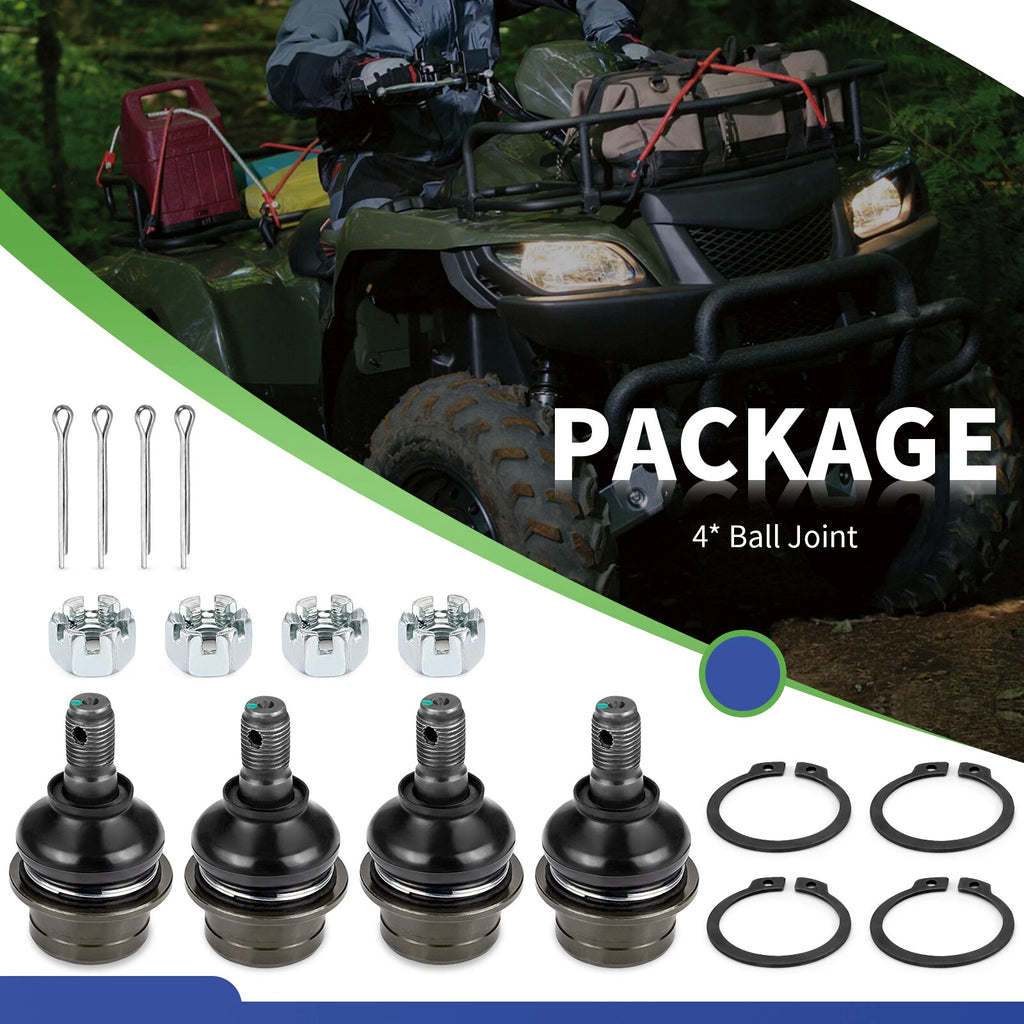 Set of 4 Front Upper Lower Ball Joints for Suzuki KingQuad 500 AXi (2011–2023)