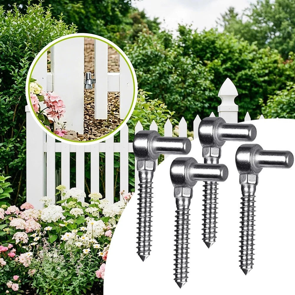 4 Pack Wood Threaded Bolt Hinges for Garden Door Assemblies