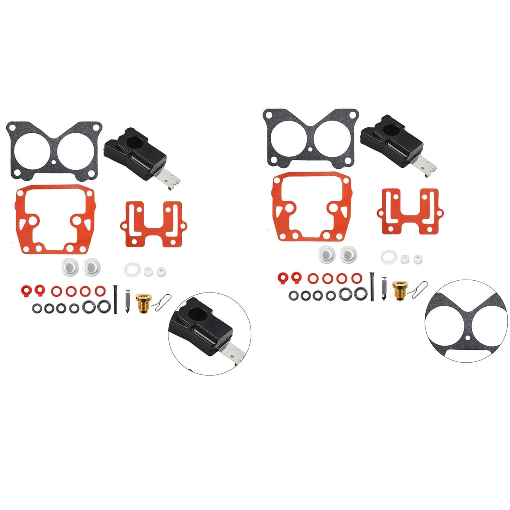 2pc Carb Repair Rebuild Kit for Johnson Evinrude (0439076, 439076, 392550, 18-7046)
