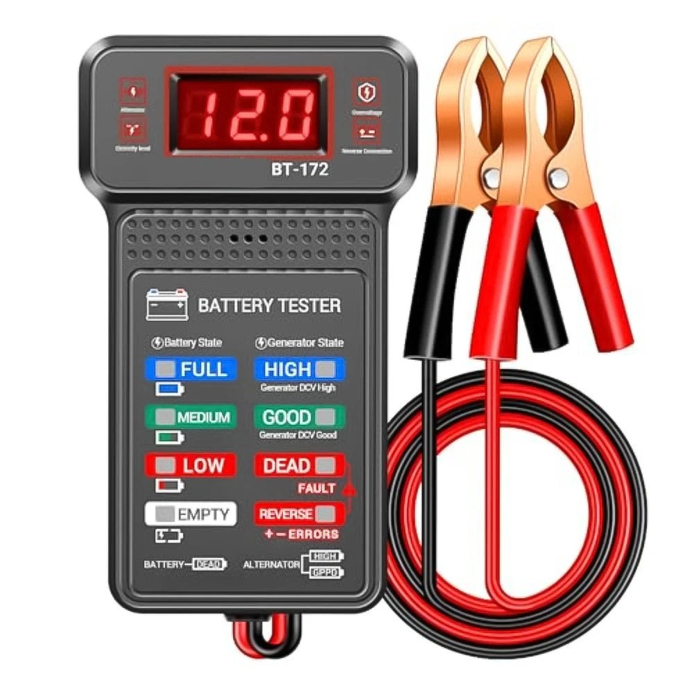 Digital Battery Tester 12 Volt with LCD Display for Vehicle Charging System