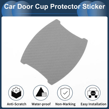 3D Car Door Handle Scratch Protector for Universal Vehicles (84x94mm)