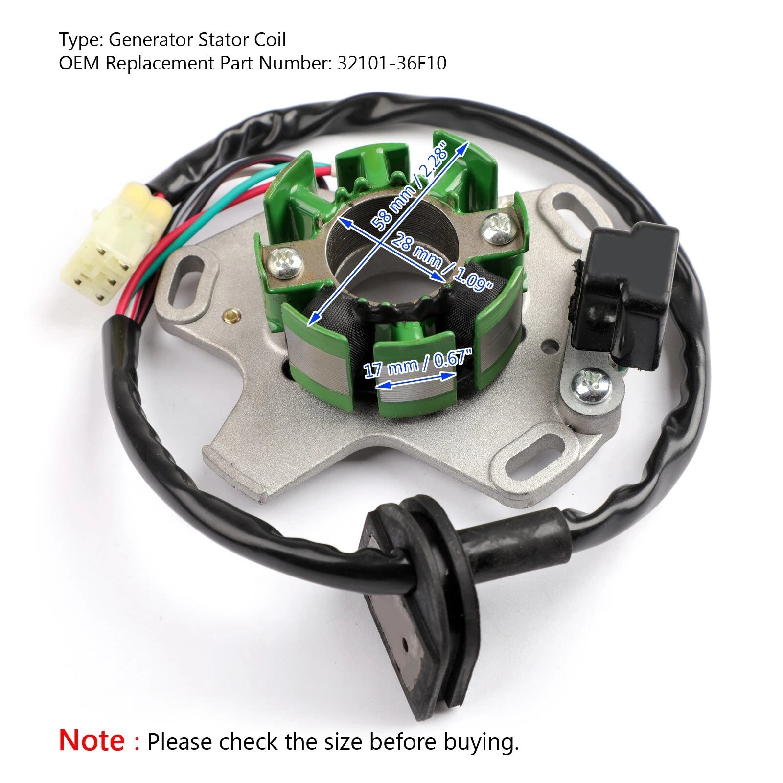 Stator for Suzuki RM125 (2002–2004) OEM Repl. 32101-36F10