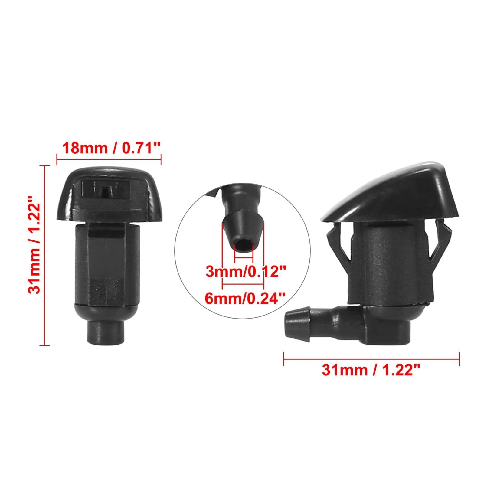 Windshield Washer Nozzle Spray Jet Set for Chevrolet (2011–2018)