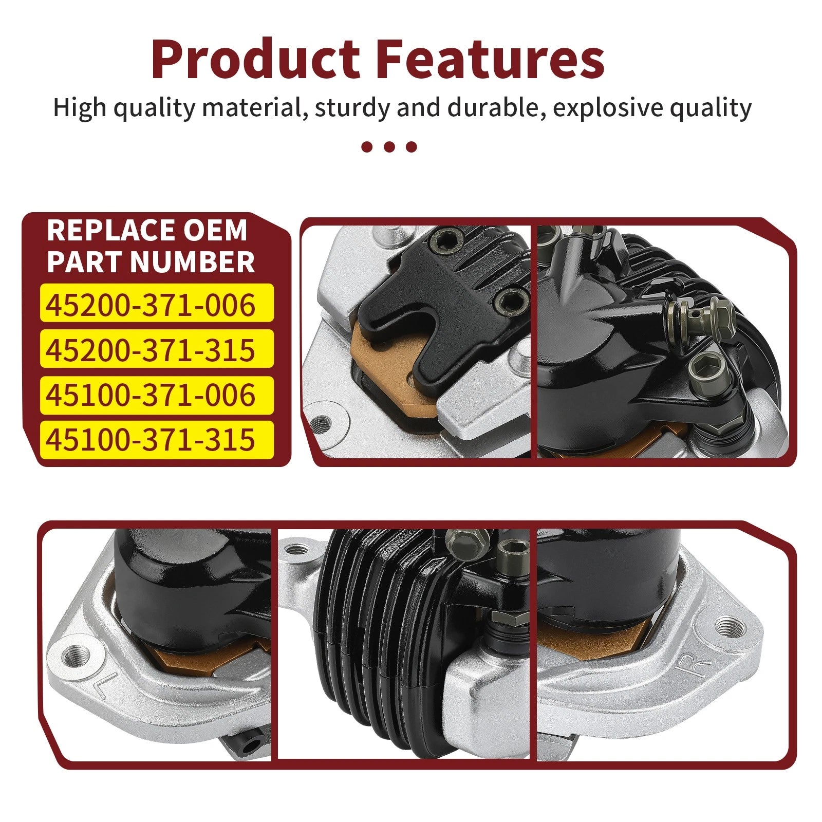 Front Left + Right Brake Caliper for Honda Goldwing 1000 GL1000 (1975–1977)