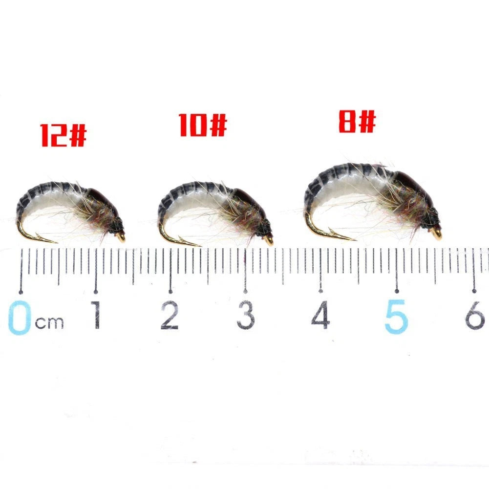 Set of 4 Realistic Insect Bait Lures 8#/10#/12#/14#