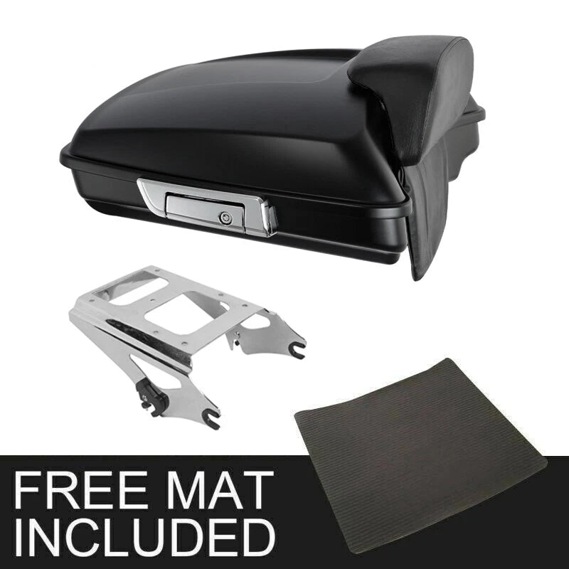 Matte Black Razor Trunk Backrest Mount for Harley Touring (2009–2013)