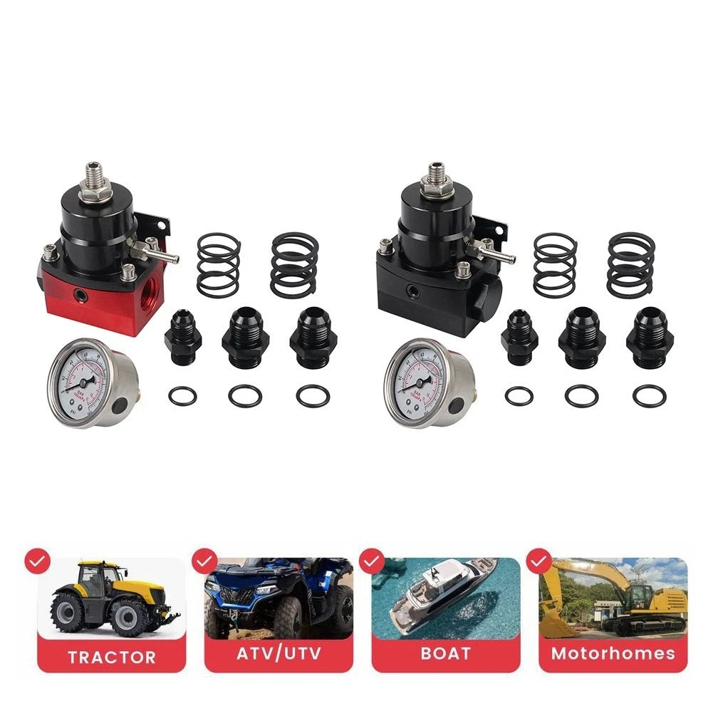 Triple Spring Fuel Pressure Regulator Kit for Flexible PSI Settings (3-70 PSI)
