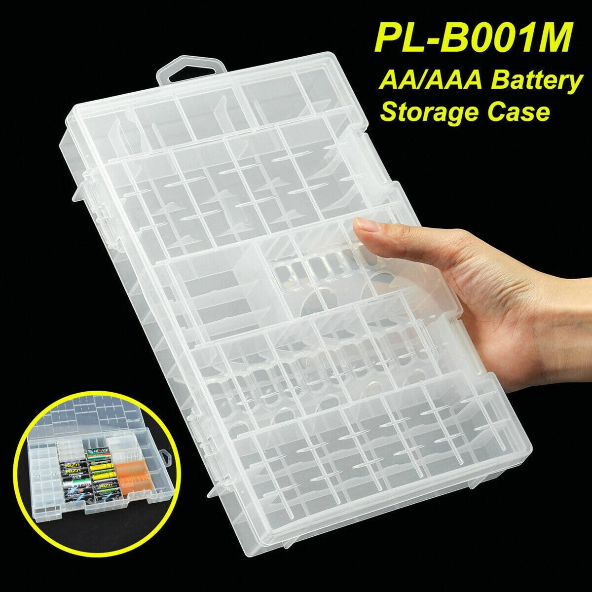 Battery Storage Case for AA/AAA/C/D/9V Cells