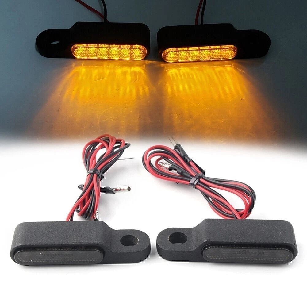 2X Mini LED Turn Signal Lights for Universal Motorcycles