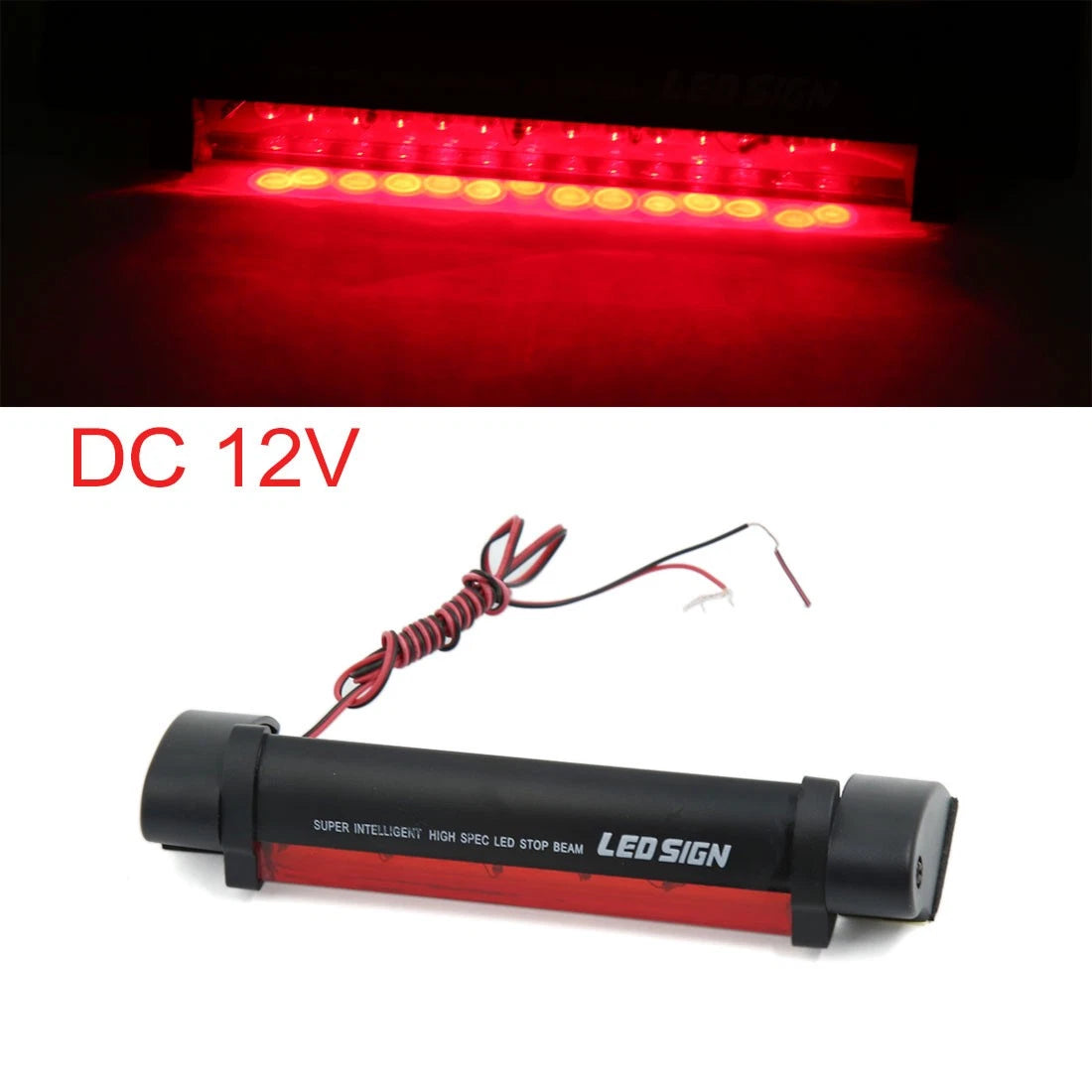 Red LED High Mount Third Brake Light for Car (12V)