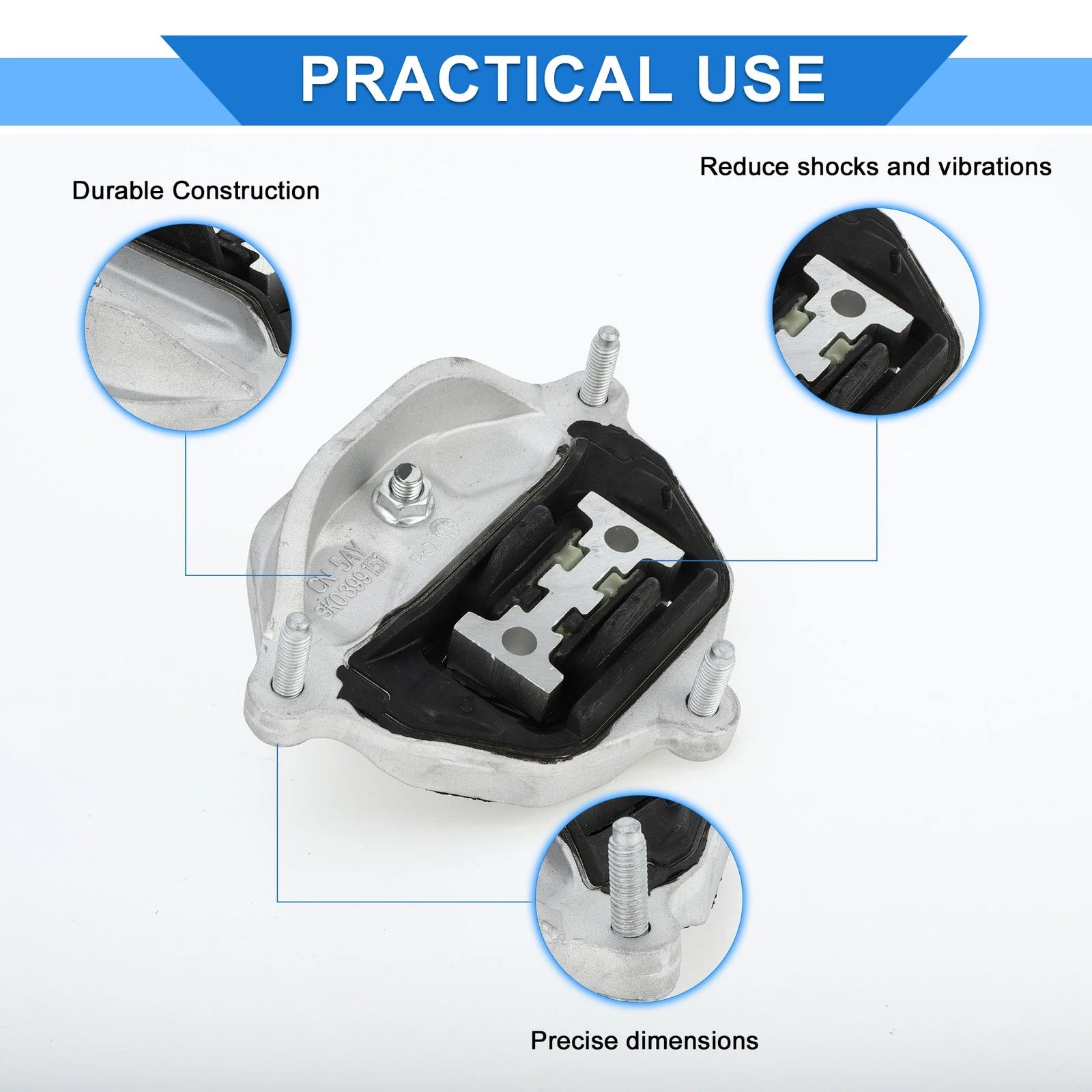 Engine Motor Mount Replacement for Audi A4 A5 A6 S4 S5 Q5 (2009–2017)