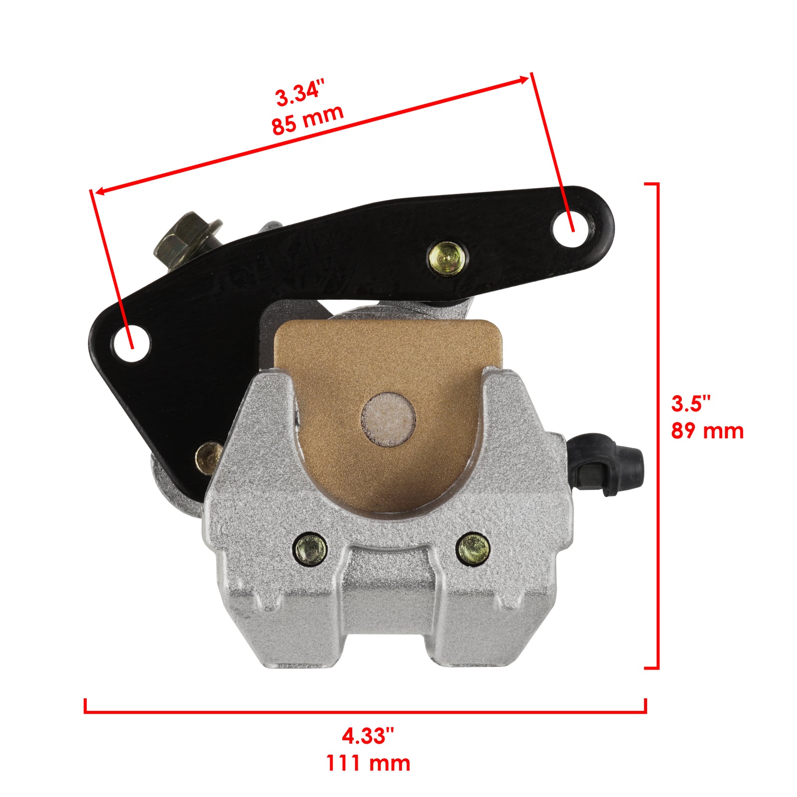 Caltric Front Brake Disc & Caliper Replacement for Honda Sportrax 400 (1999-2001)