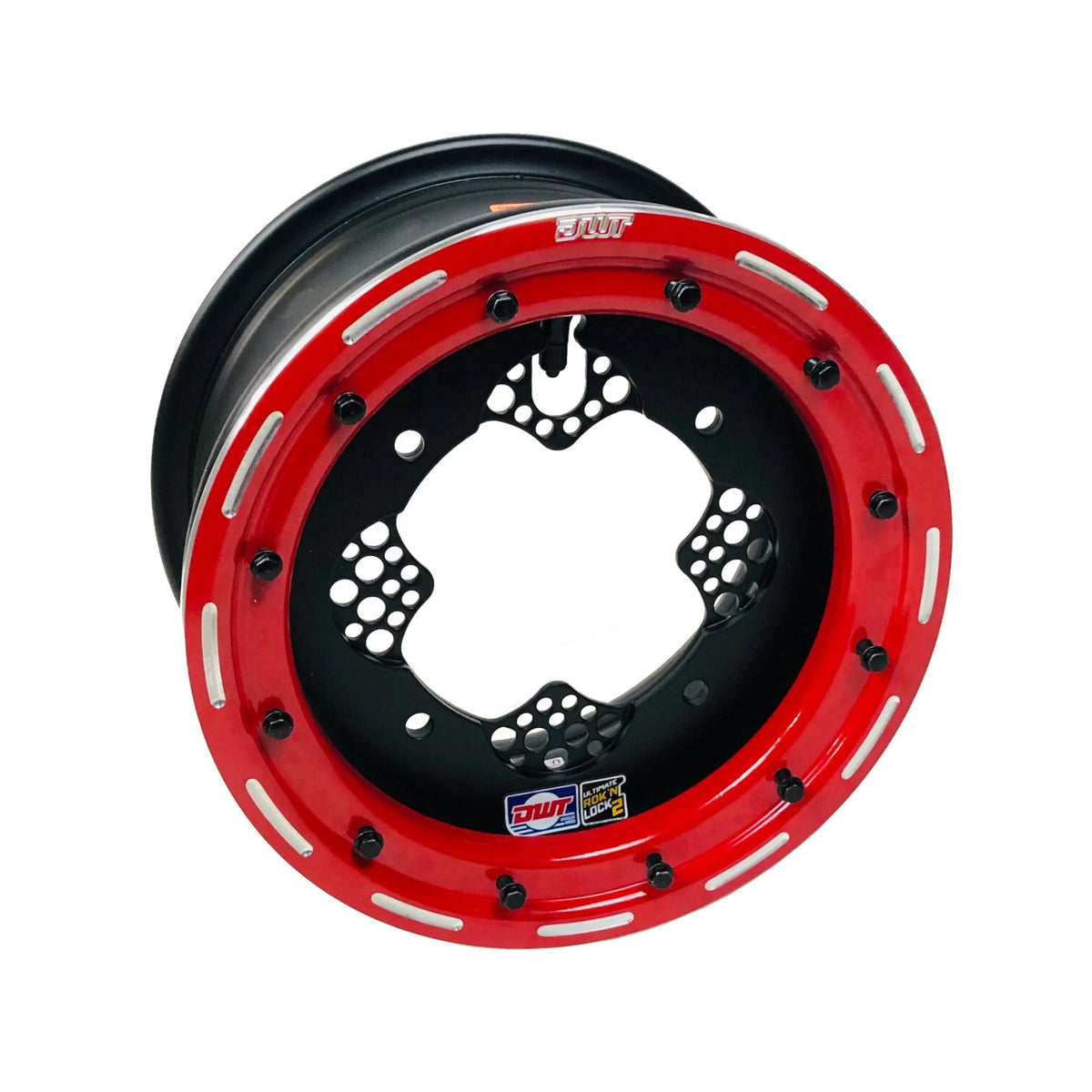 DWT ROK'N LOK 2 Front Red Beadlock Rim Wheel 10" 10x5 4/156 for Blaster Warrior (N/A)