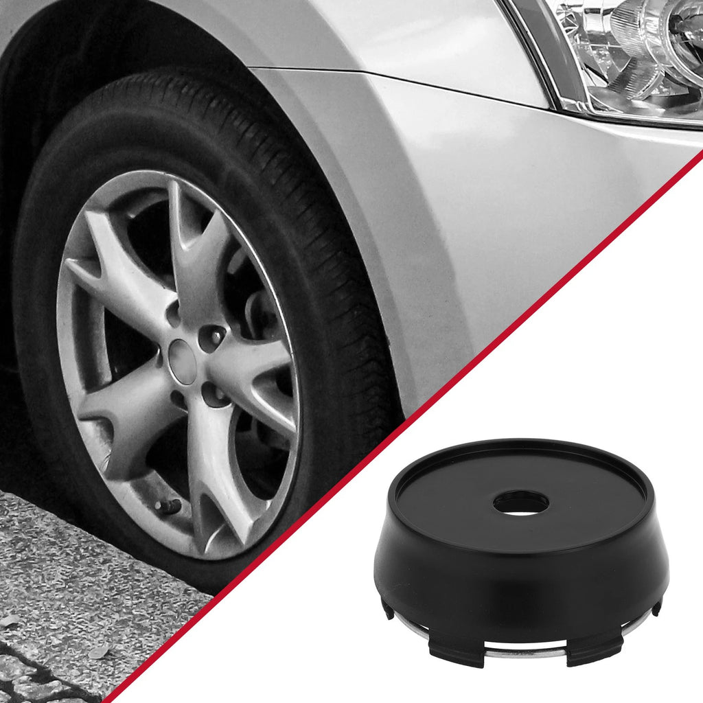 Universal Wheel Center Hub Cap Snap-in 64mm 2.52" OD Matte Black