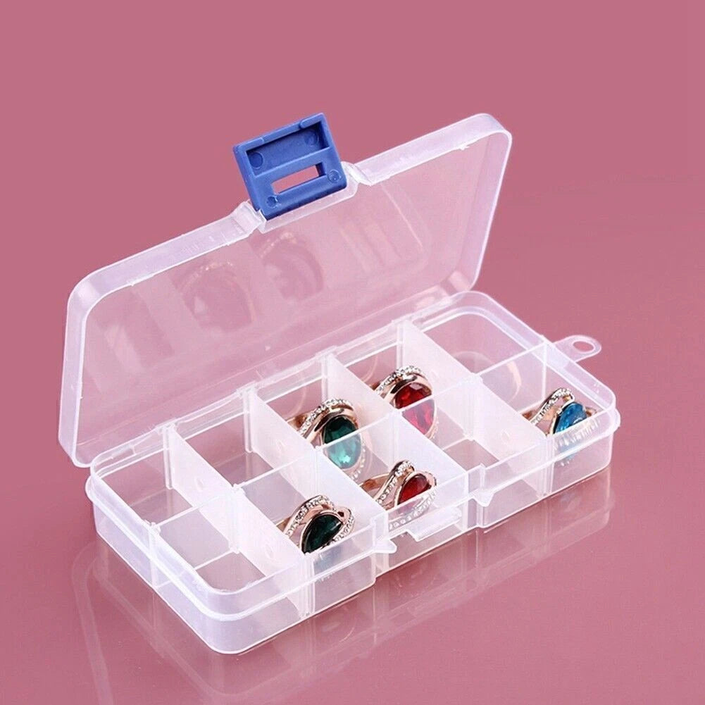 Adjustable Jewelry Ring Organizer Box for Earrings Storage Case