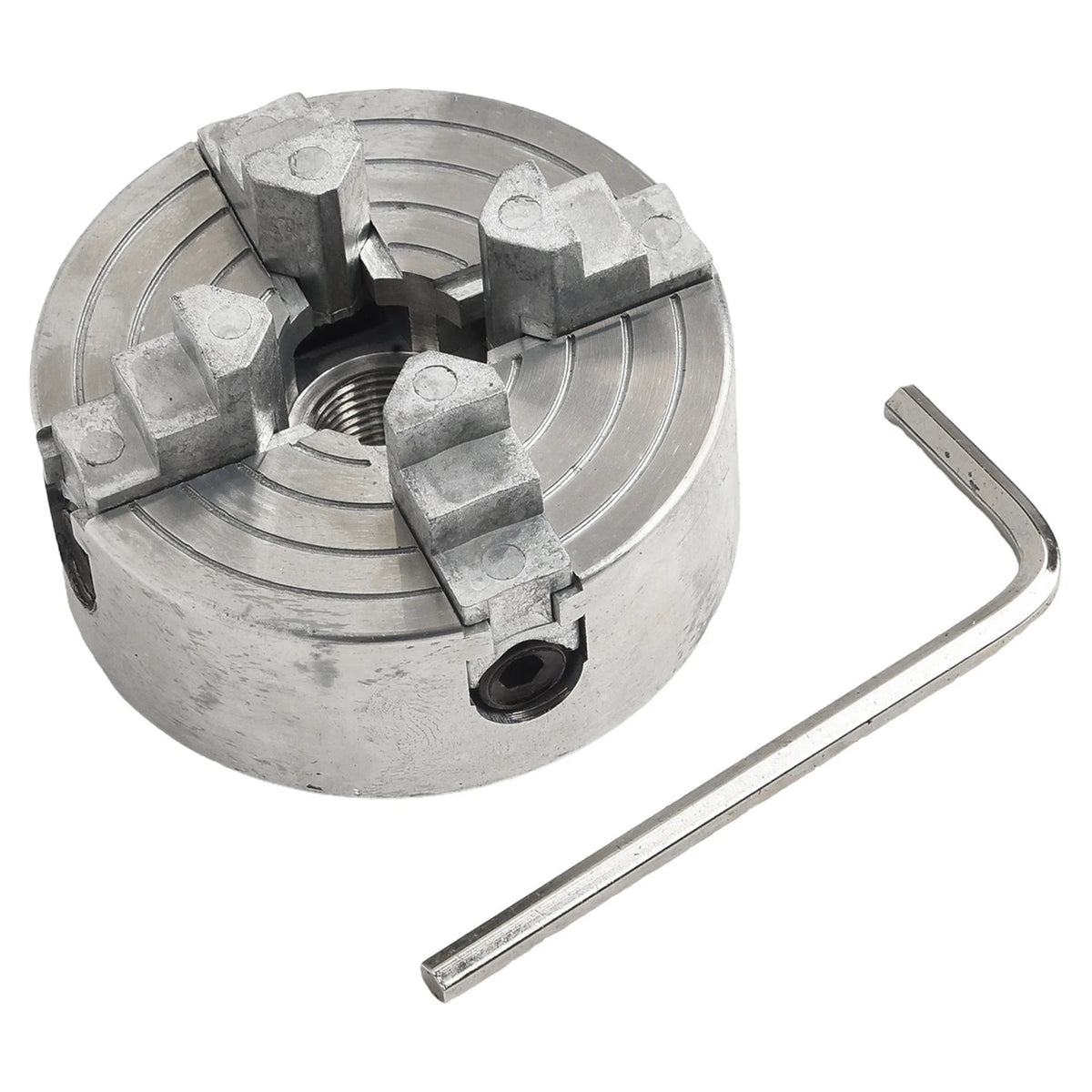 Four-Jaw Chuck with Small Wrench for Metal Mini Lathe
