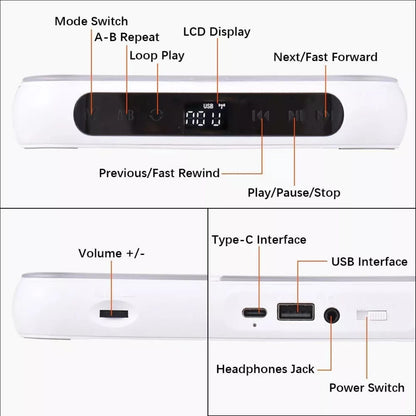 Multi-function CD Player for 5V2A BT 5.3 USB AUX