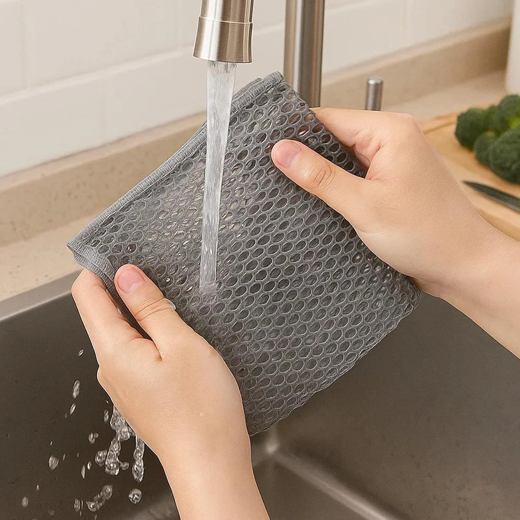 48 Pack Microfiber Dish Cloths for Kitchen Cleaning 30x30 cm Gray