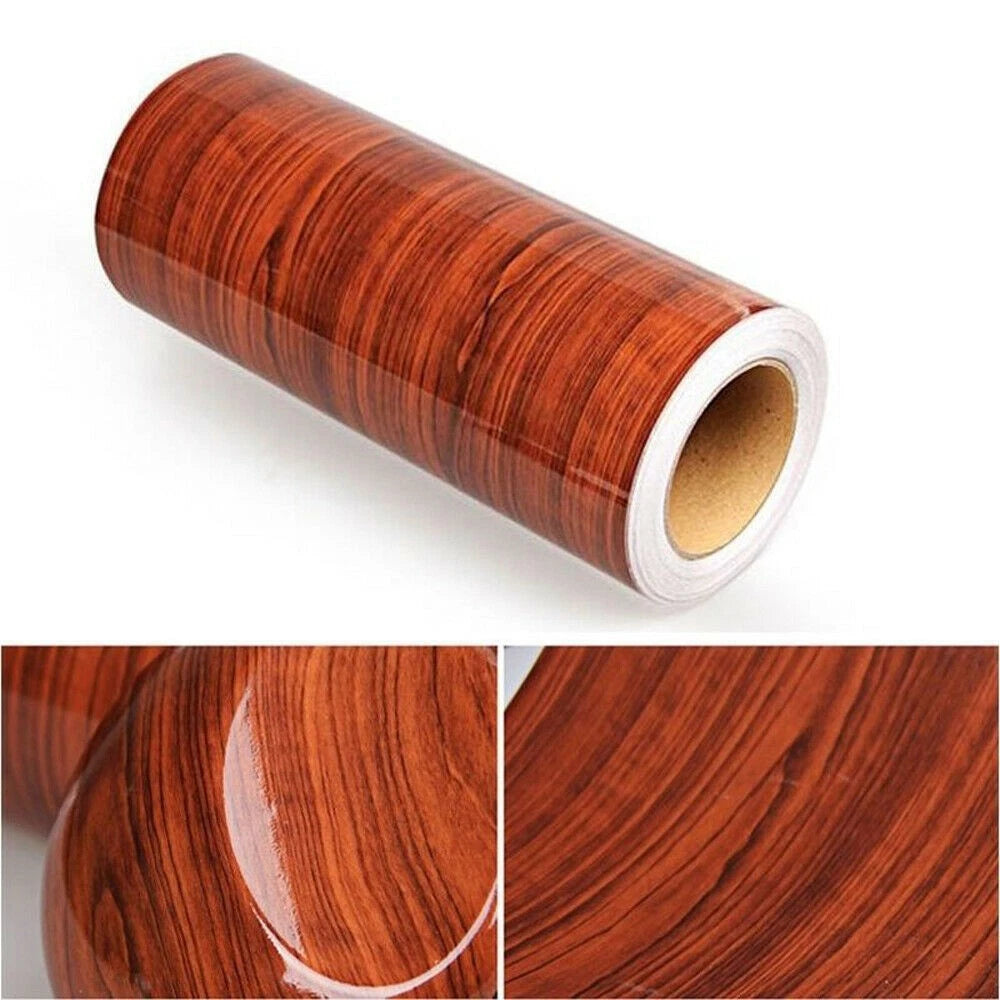 Wood Grain Textured Wrap Decal for Car Interior
