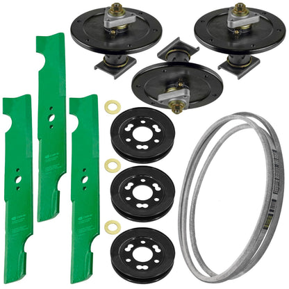Deck Spindle Pulley and Blade Belt for Toro Z400 Z449 Z450 (48-inch) (2009–2019)