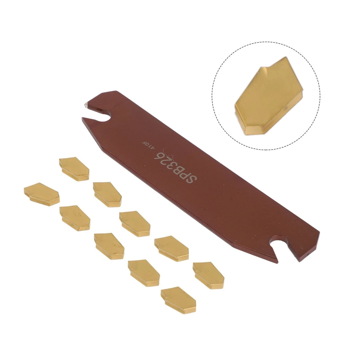 SPB326 Lathe Slotting Parting Tool Holder with 10 GTN3 Inserts