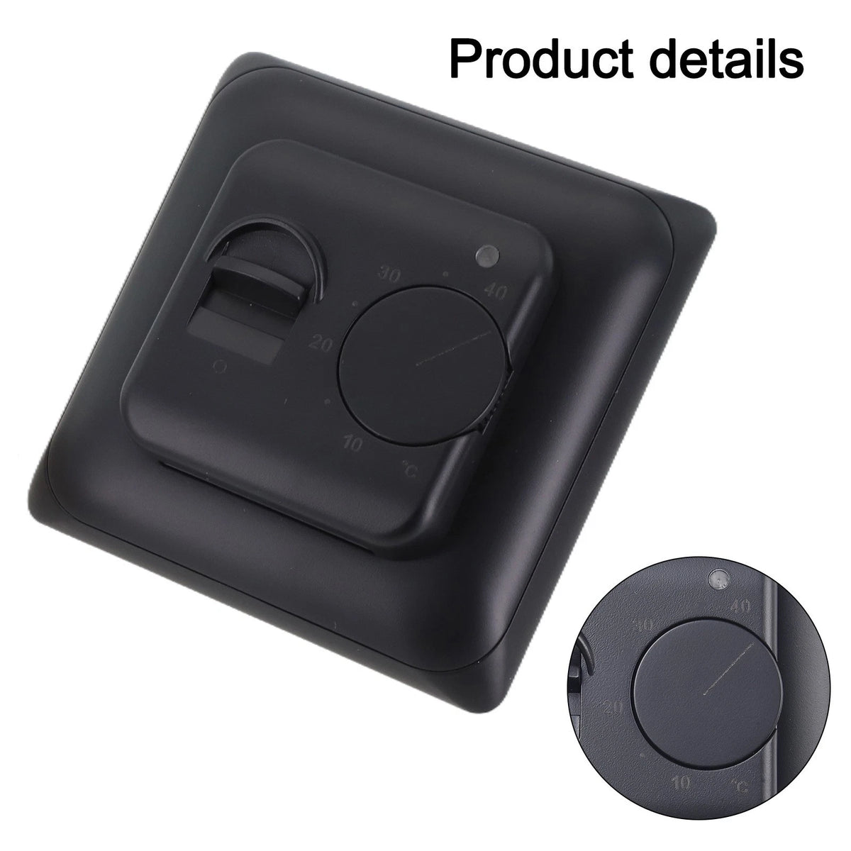 Black Room Thermostat for Underfloor Heating (Efficient Temperature Control)