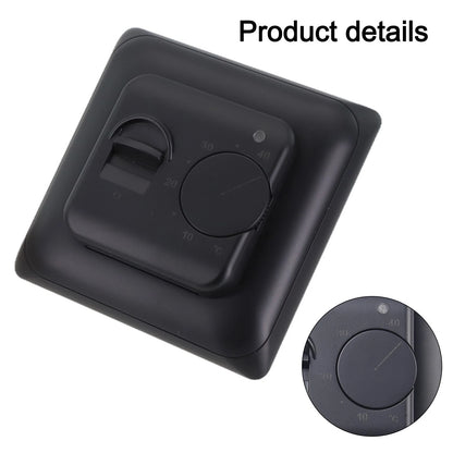 Black Room Thermostat for Underfloor Heating (Efficient Temperature Control)