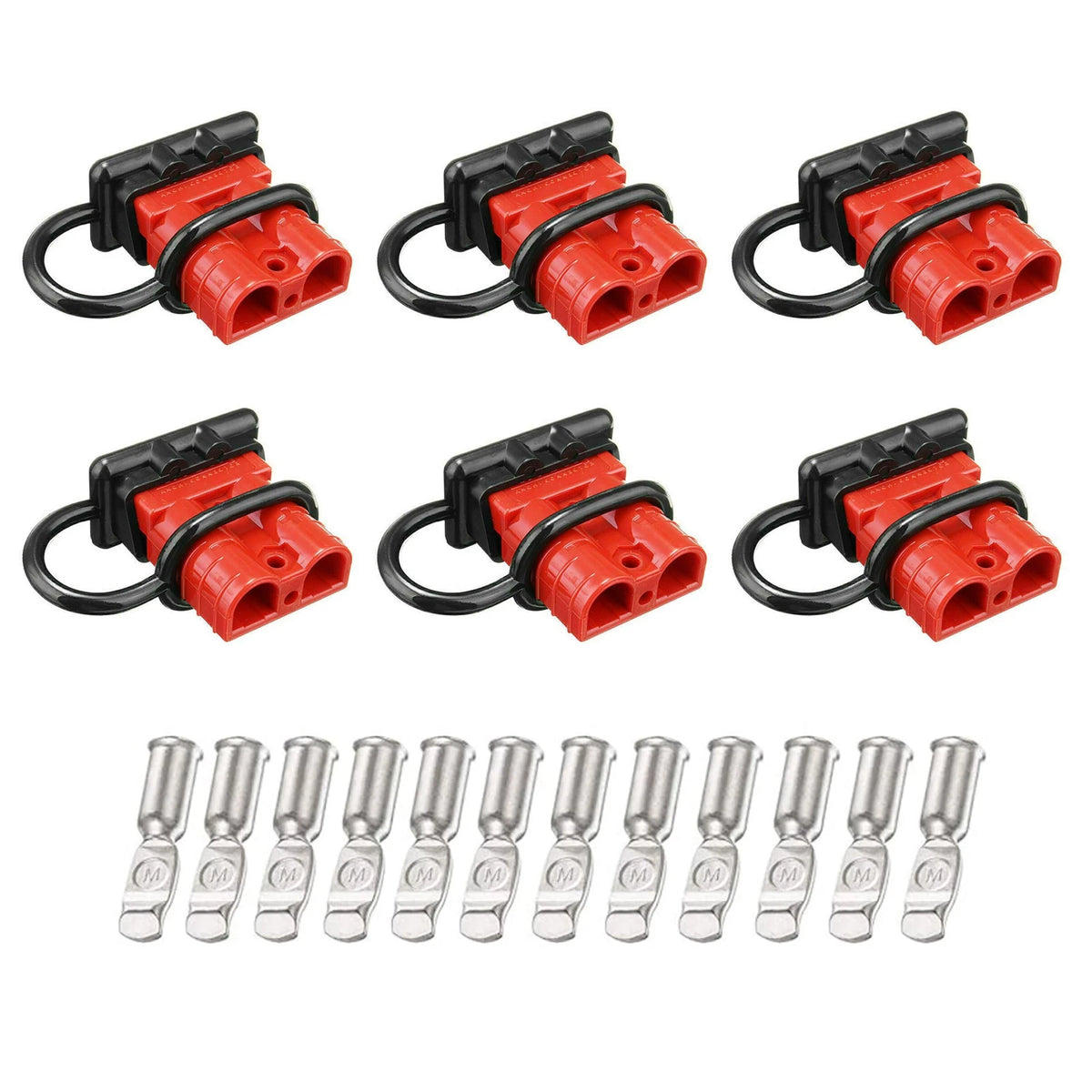 6-Pack 50A Battery Quick Connect Disconnect Wire Connector Plug