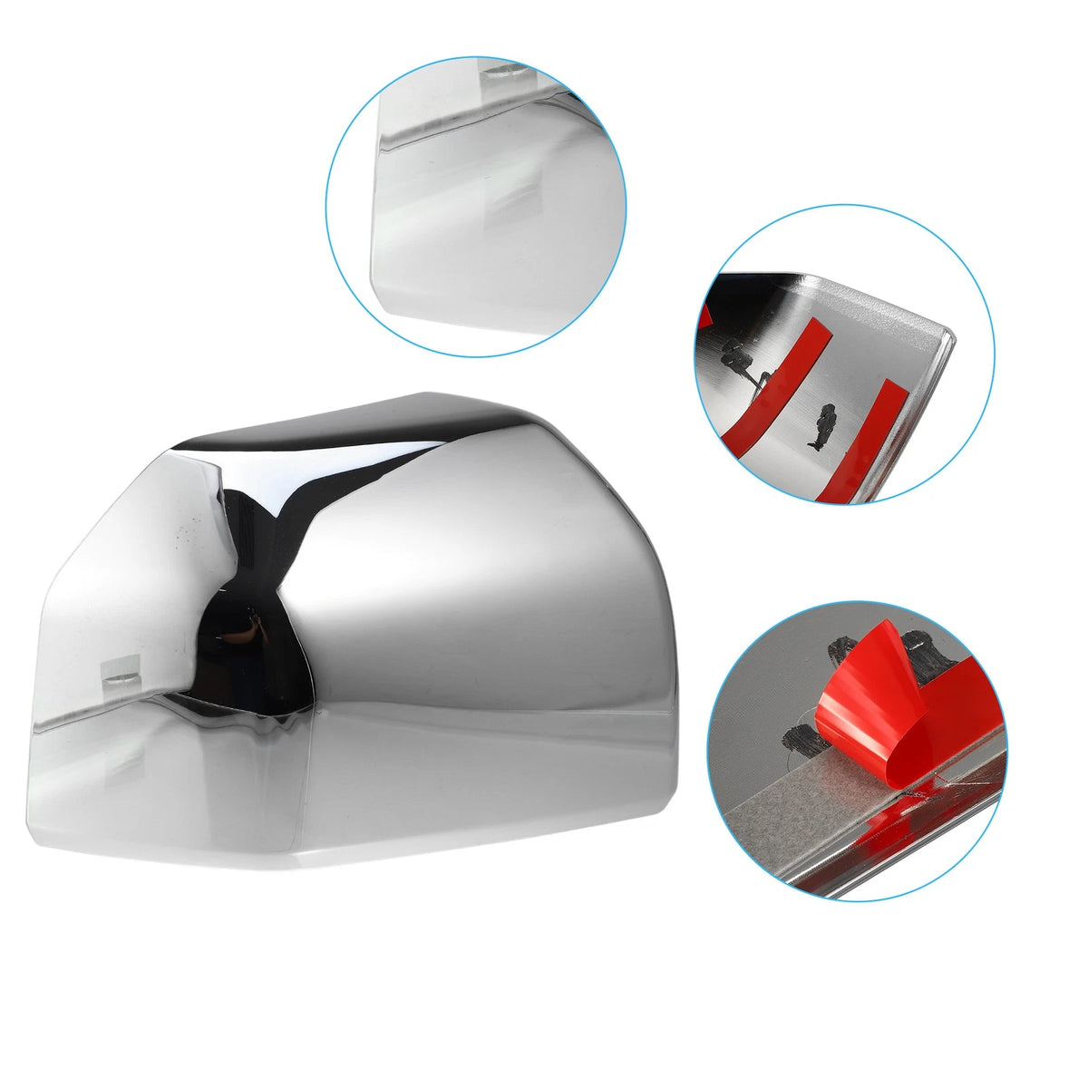 Chrome Rearview Mirror Cover Caps for Ford F150 (2015–2023)