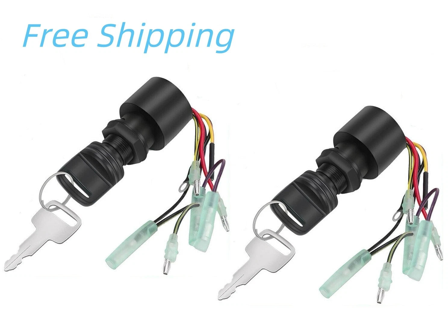 2X Boat Ignition Key Switch for Mercury Outboard Control Box (87-17009A2)