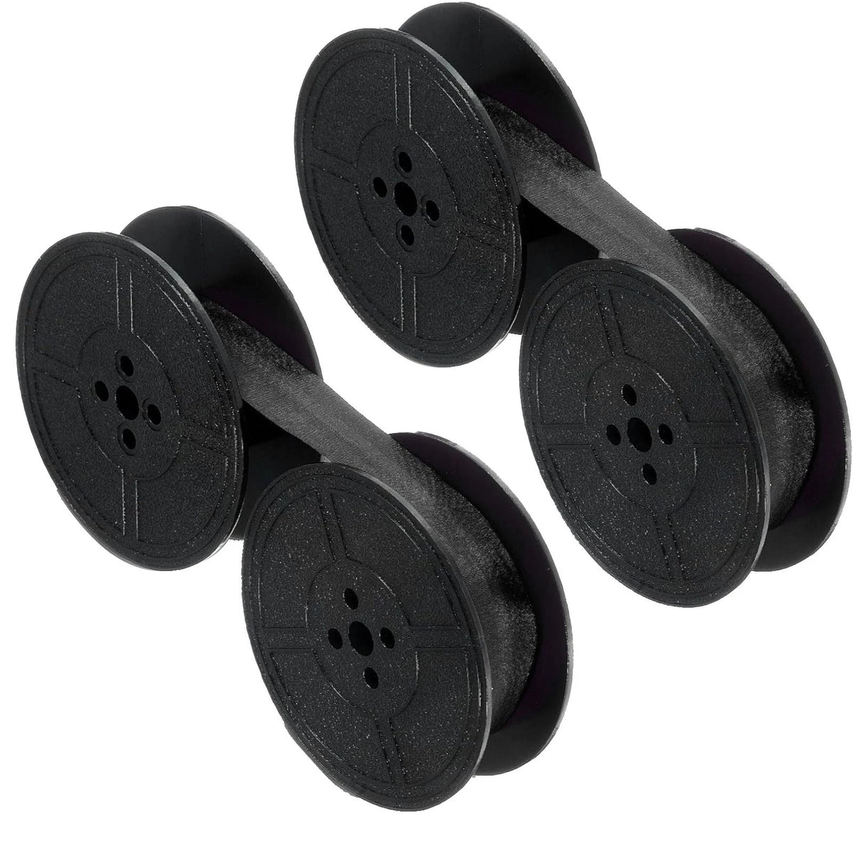 2X Black Typewriter Ribbon Twin Spool Universal Replacement
