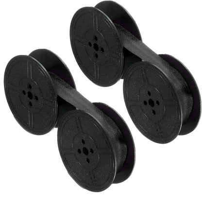 2X Black Typewriter Ribbon Twin Spool Universal Replacement