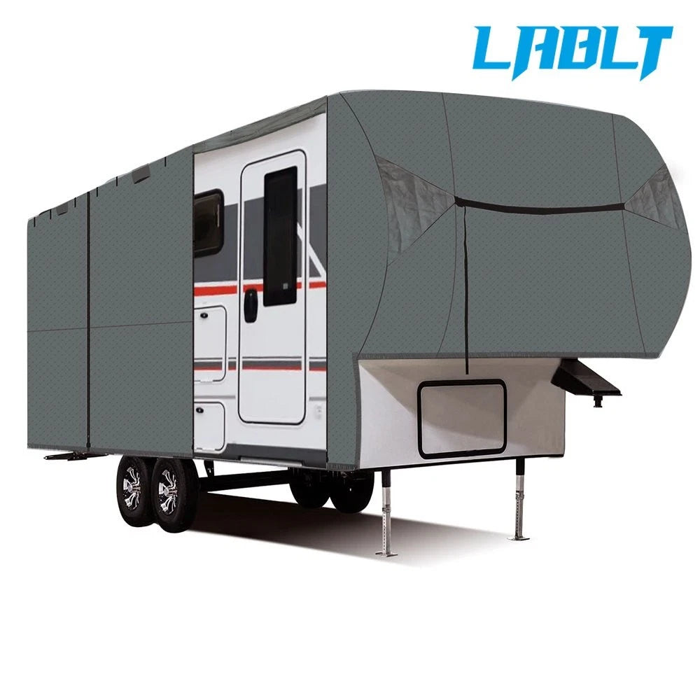 5th Wheel RV Cover 29'-33' for RVs (4 Layer, Windproof, Gray)