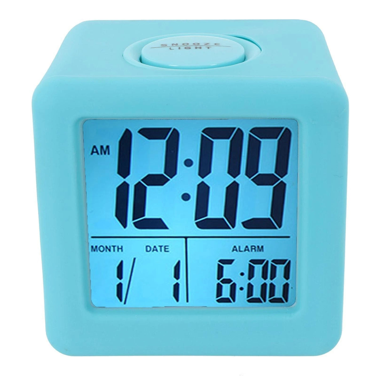 Multifunctional LCD Alarm Clock with Backlight in Silicone Case