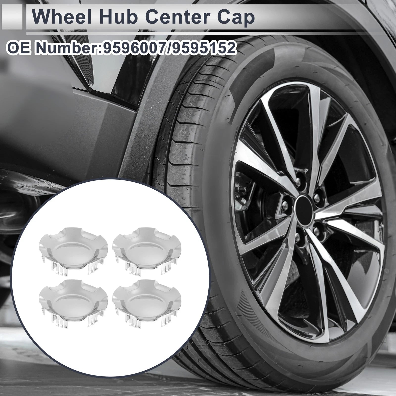 Wheel Hub Center Cap Silver Tone for Chevrolet Silverado 1500 (2007–2013)