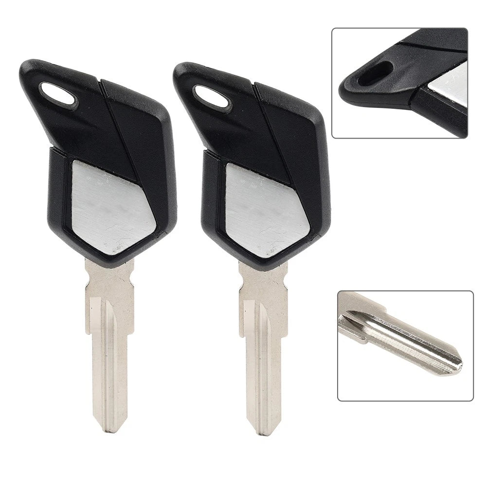 Motorcycle Uncut Blade Blank Key 2pcs For MV Agusta F3 675 800/Brutale 675 Black