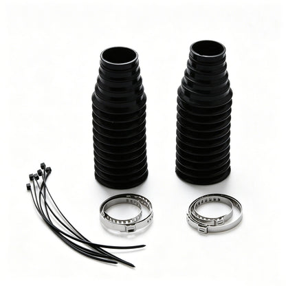 Complete Inner Tie Rod Boot Kit for - 2 Boots, 4 Clamps, 6 Ties