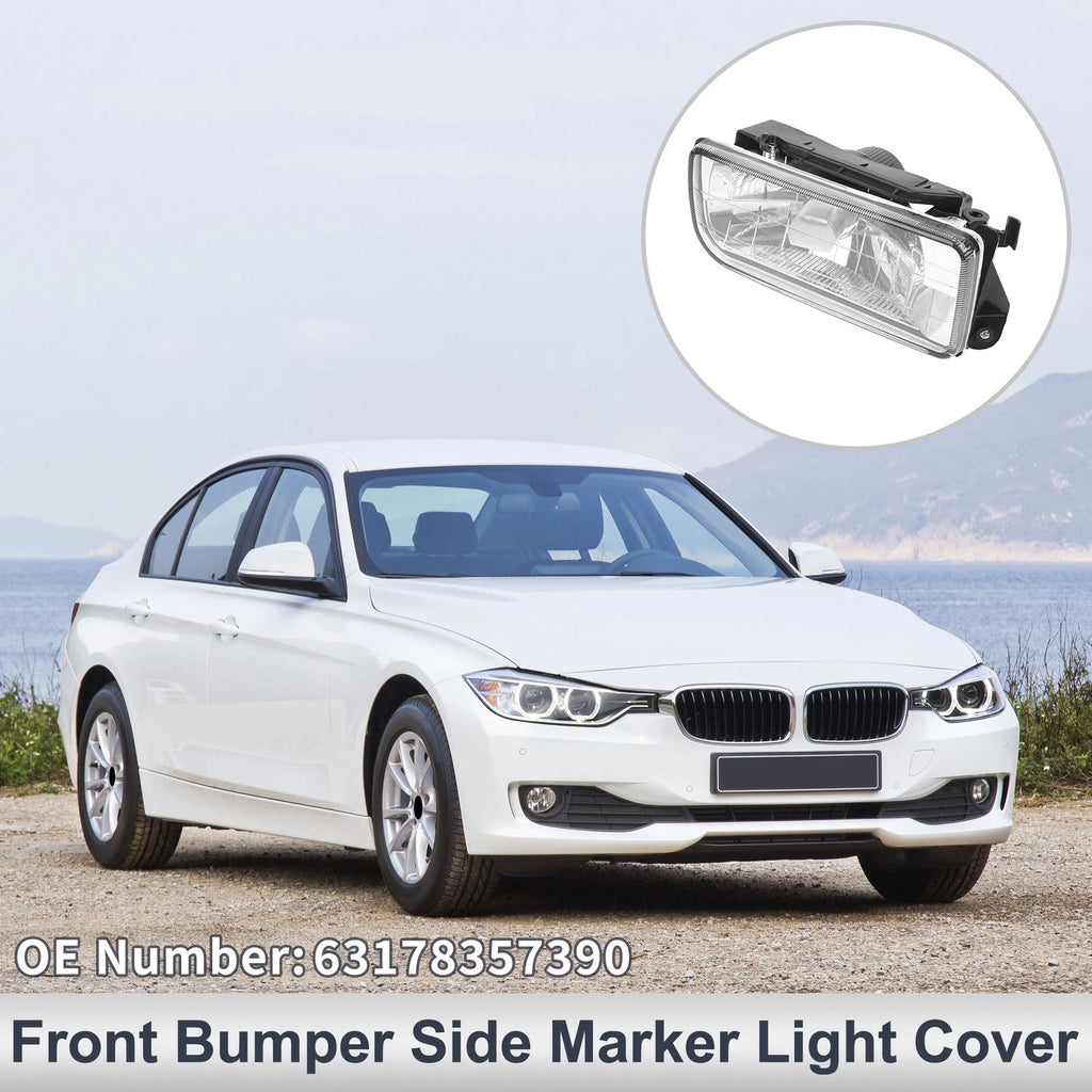 Right Front Bumper Side Marker Light Cover Replacement for BMW 3 Series (2006–2012)