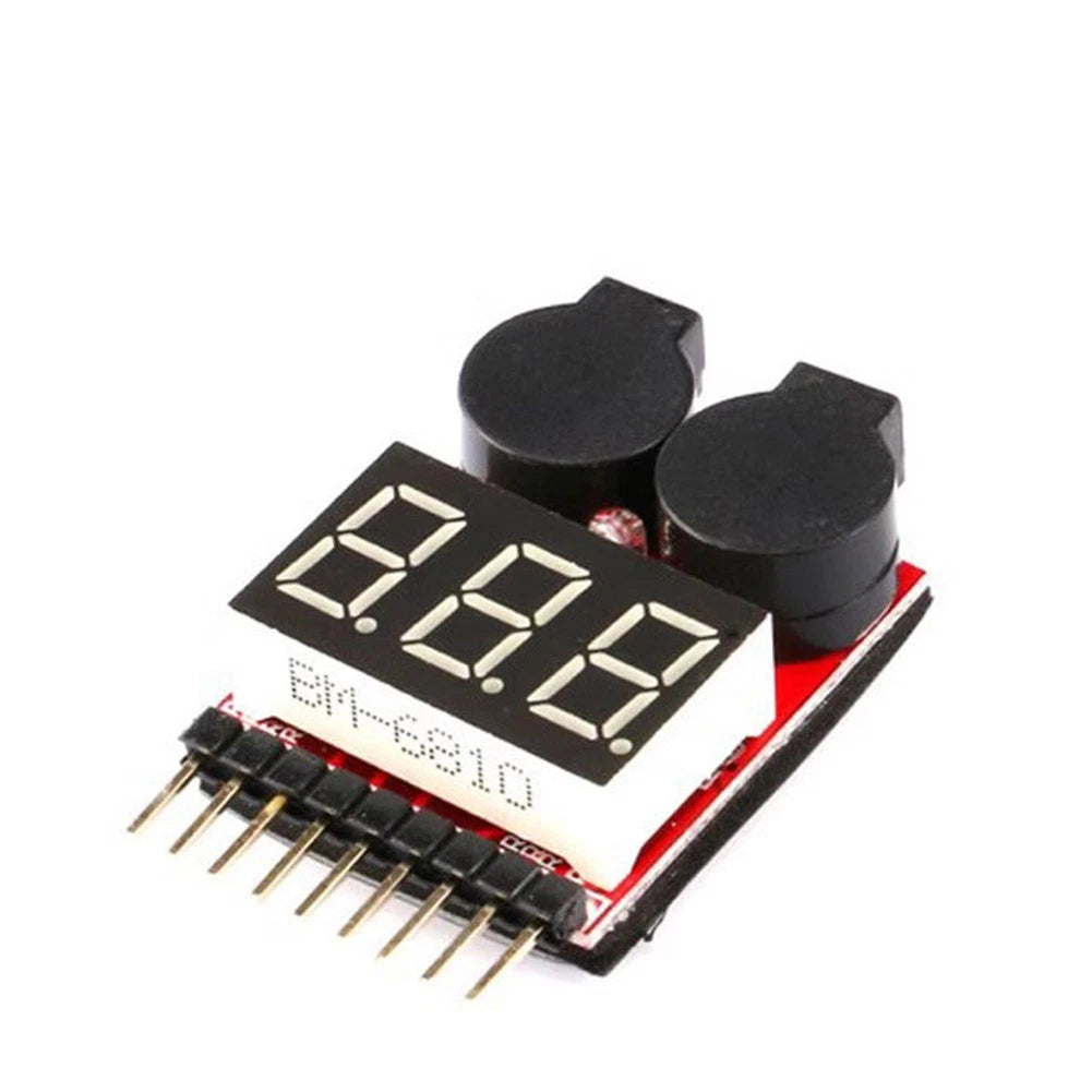Lithium Battery Tester with Voltage Alarm & Reverse Polarity Protection
