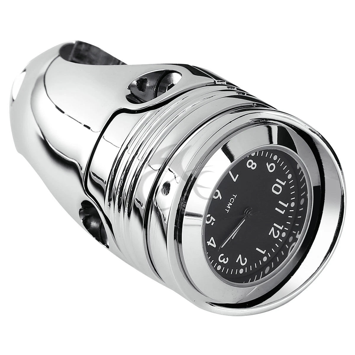 Chrome Handlebar Clock Mount for Harley Davidson Cruiser Chopper (1.25")