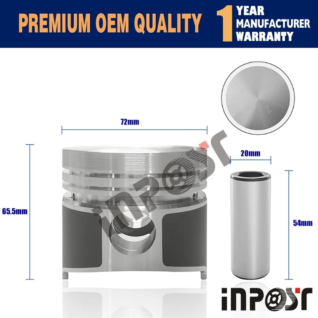 2 Sets STD Pistons for Kubota Z600 ZB600 Engine (B4200)