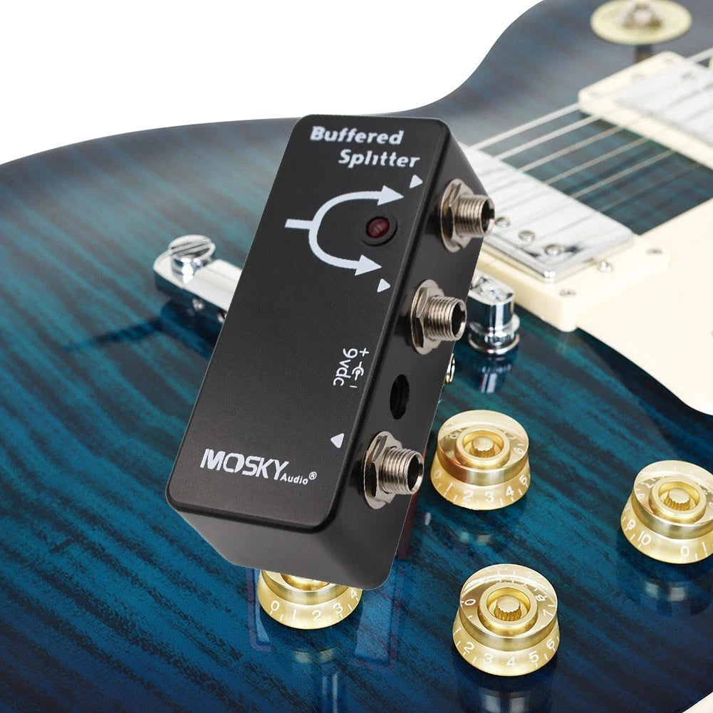 Buffered splitter for guitar pedals to maintain original signal quality