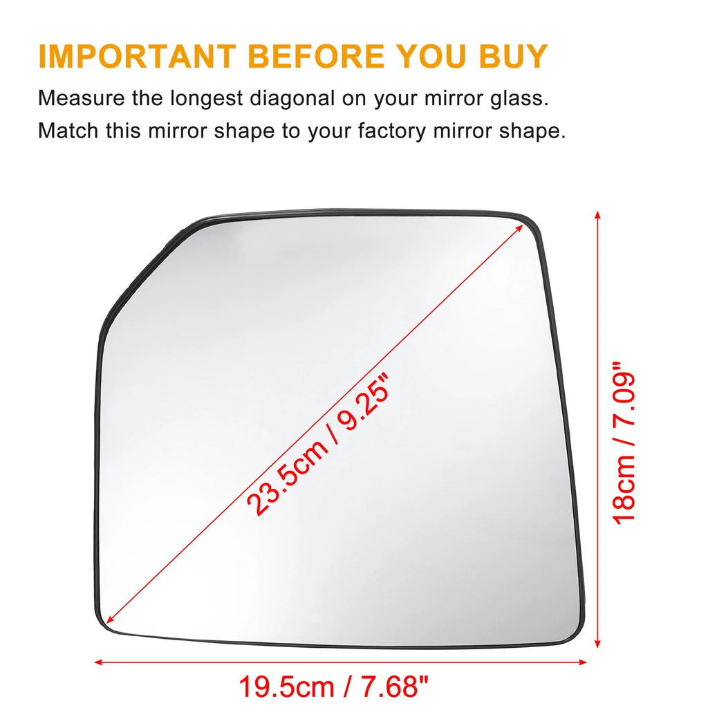 Heated Mirror Glass Right Passenger Side for Ford F150 (2015–2020)
