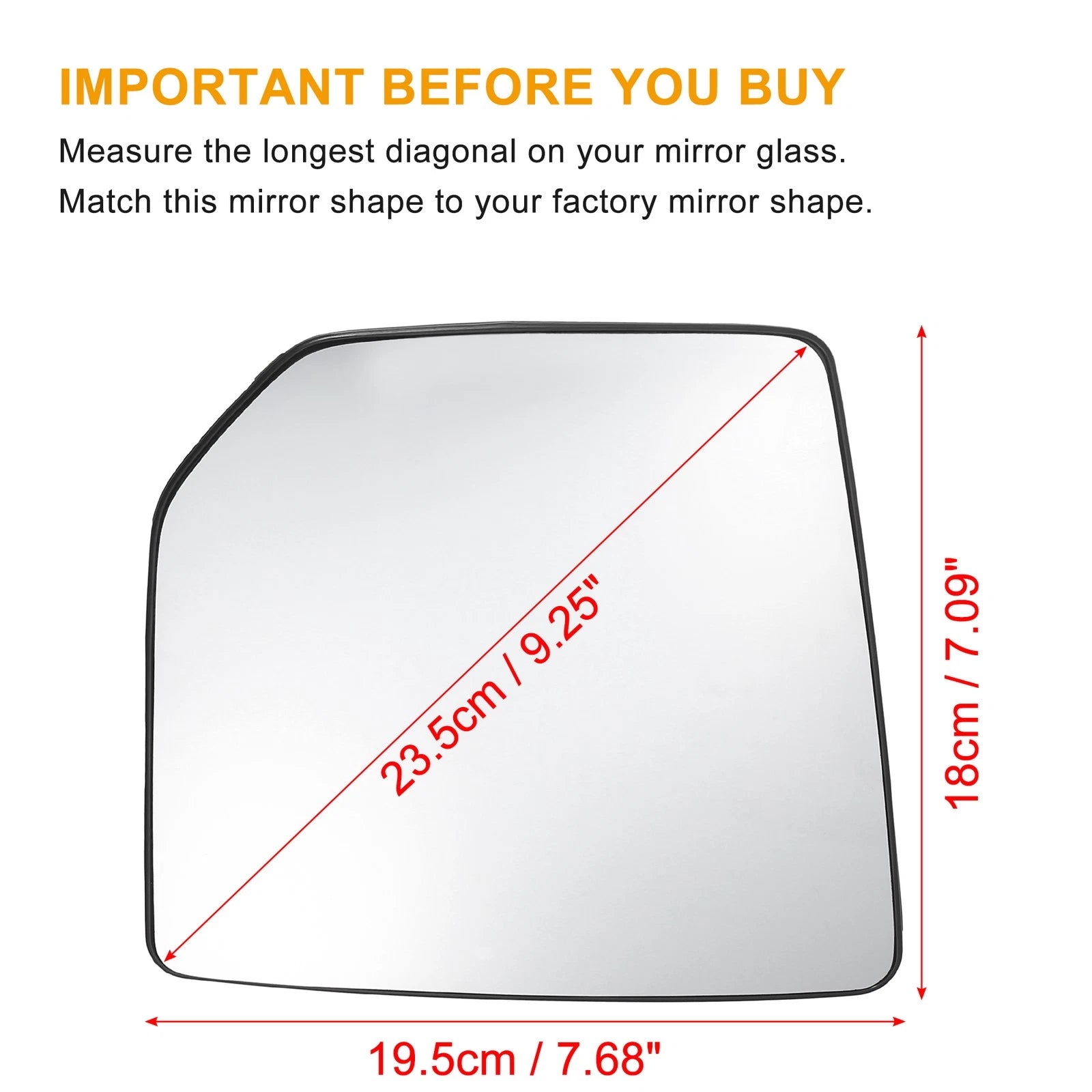 Heated Mirror Glass Right Passenger Side for Ford F150 (2015–2020)