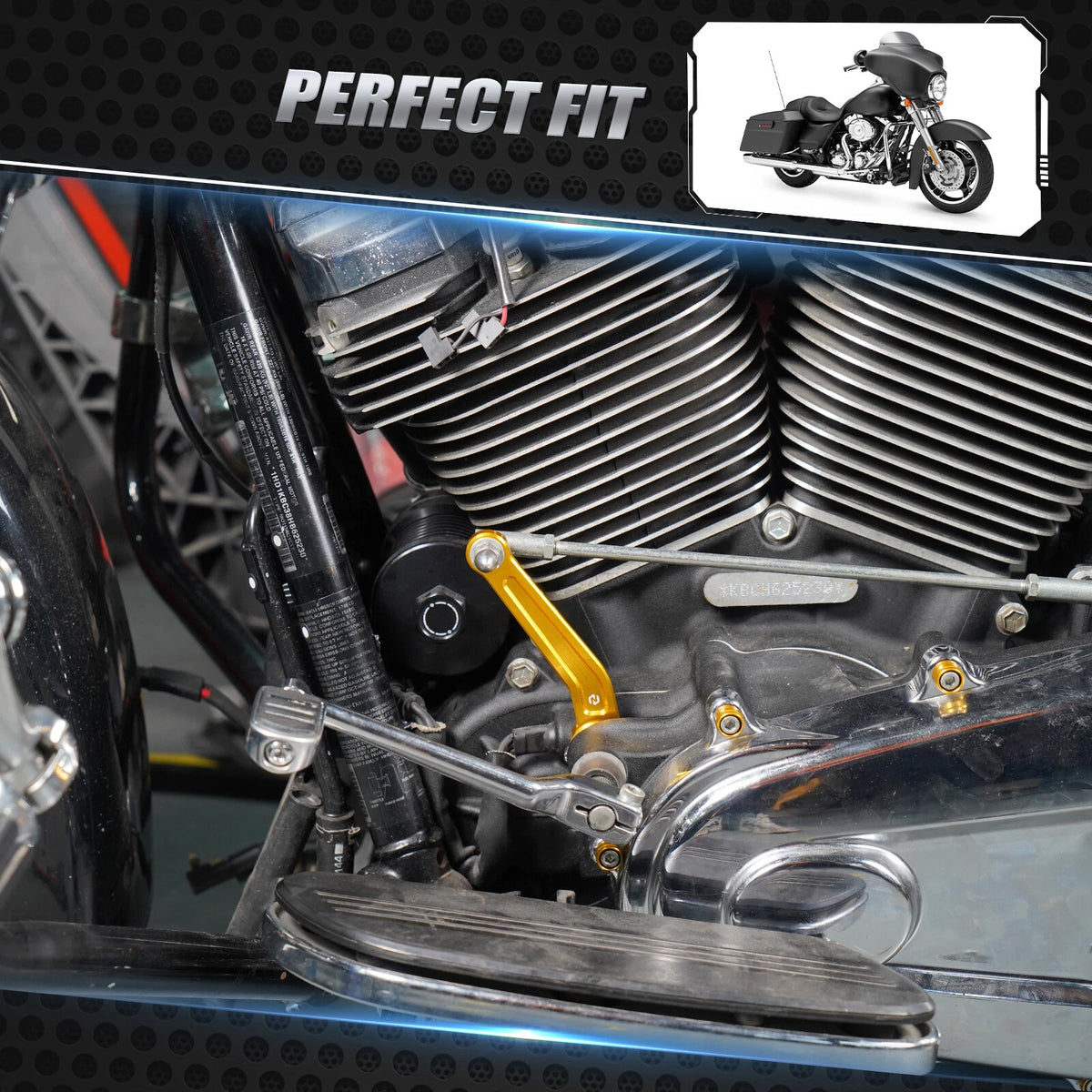 Anodized Gear Shift Lever for Harley Electra Glide Police FLHTP (2017–2024)